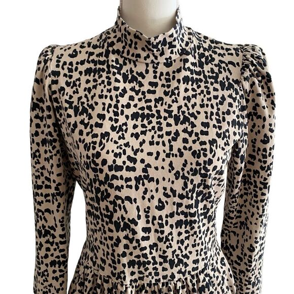 La Vie Rebecca Taylor Printed High Neck Dress Size Medium - Picture 5 of 8